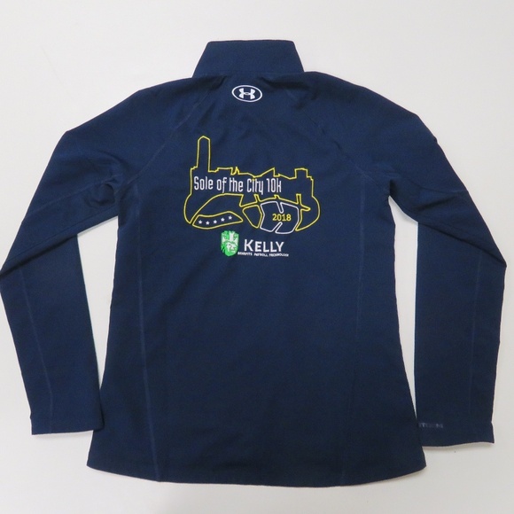 Under Armour Jacket Womens Small UA Storm Launch Run Fitted Blue Heatgear Light - Picture 4 of 7